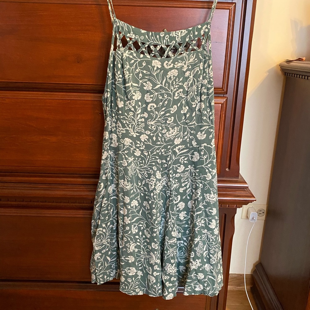 Green Floral Romper